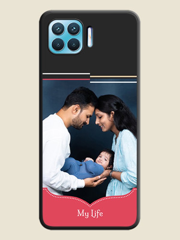 Custom Classic Plain Design with Name on Photo on Space Black Soft Matte Phone Cover - Oppo F17