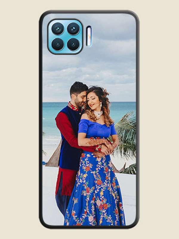 Custom Full Single Pic Upload On Space Black Personalized Soft Matte Phone Covers -Oppo F17