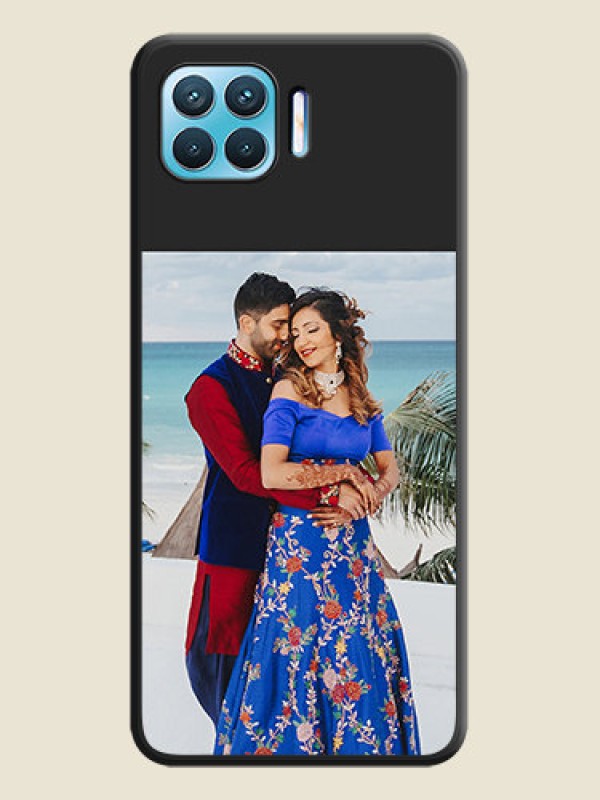 Custom Image Upload With Space Black Color On Custom Soft Matte Mobile Back Cover - Oppo F17