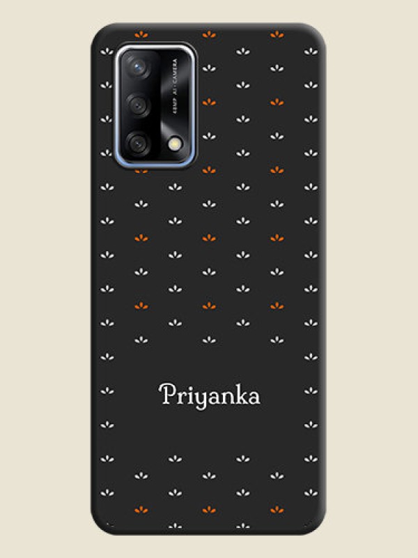 Custom Simple Pattern With Custom Text On Space Black Personalized Soft Matte Phone Covers -Oppo F19