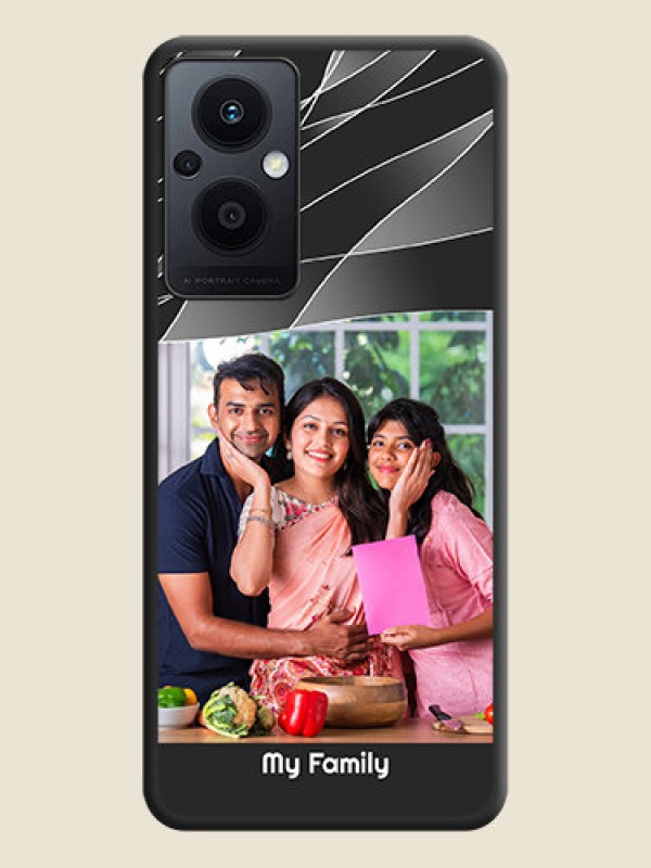 Custom Mixed Wave Lines on Photo on Space Black Soft Matte Mobile Cover - Oppo F21 Pro 5G