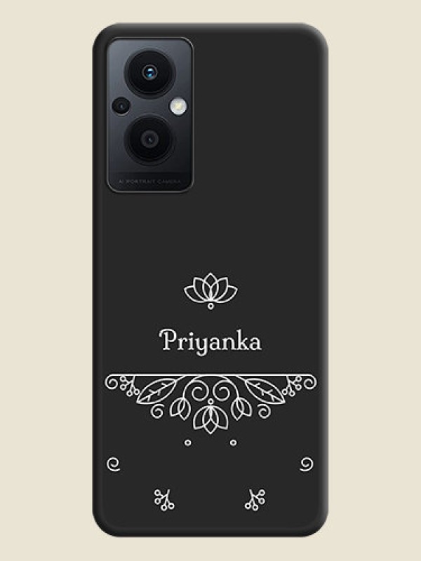 Custom Lotus Garden Custom Text On Space Black Personalized Soft Matte Phone Covers -Oppo F21 Pro 5G