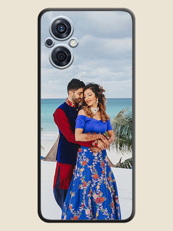 Custom Full Single Pic Upload On Space Black Personalized Soft Matte Phone Covers -Oppo F21S Pro 5G