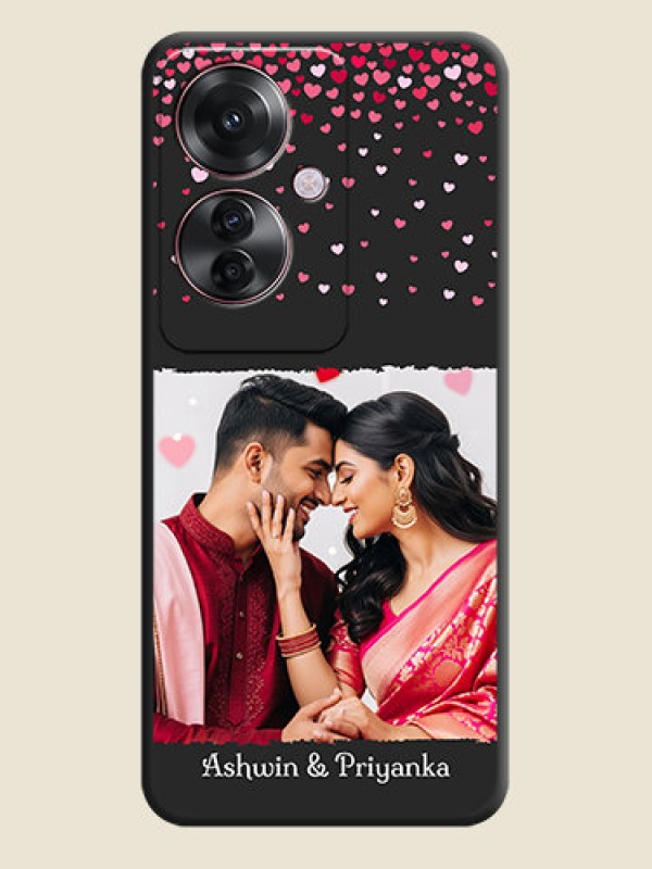 Custom Fall in Love with Your Partner on Photo On Space Black Custom Soft Matte Mobile Back Cover - Oppo F25 Pro 5G