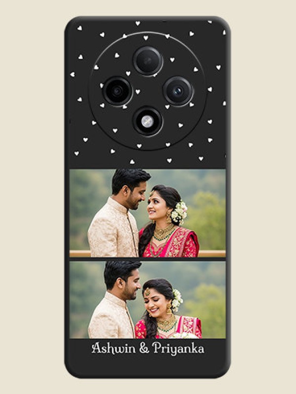 Custom Miniature Love Symbols with Name On Space Black Custom Soft Matte Mobile Back Cover - Oppo F27 Pro Plus 5G