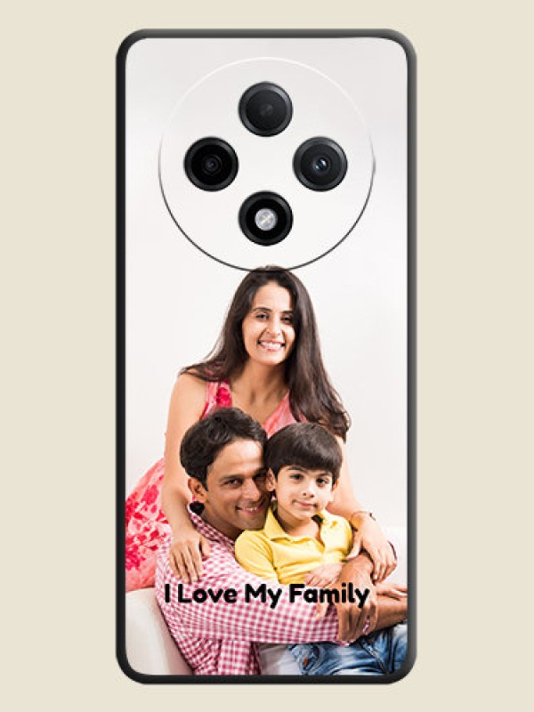 Custom Full Single Pic Upload With Text On Space Black Custom Soft Matte Mobile Back Cover - Oppo F27 Pro Plus 5G