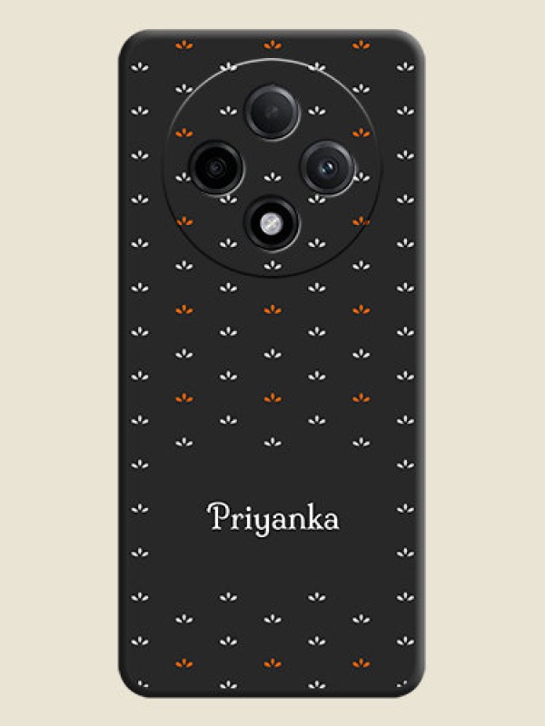 Custom Simple Pattern With Custom Text On Space Black Custom Soft Matte Mobile Back Cover - Oppo F27 Pro Plus 5G