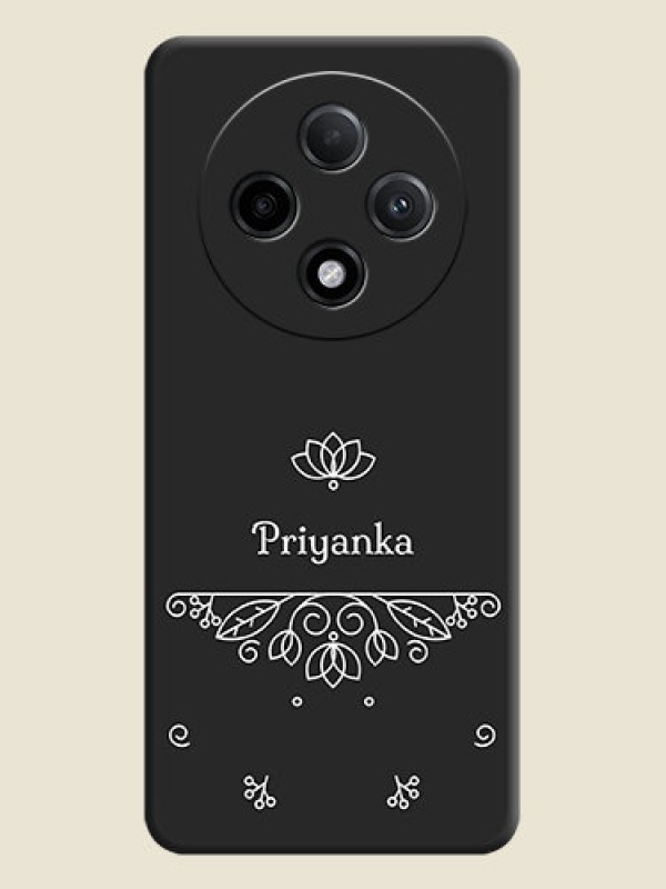 Custom Lotus Garden Custom Text On Space Black Custom Soft Matte Mobile Back Cover - Oppo F27 Pro Plus 5G