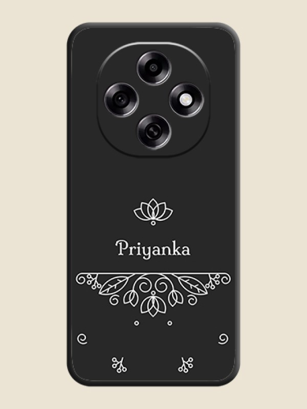 Custom Lotus Garden Custom Text On Space Black Custom Soft Matte Mobile Back Cover - Oppo F31 Pro 5G