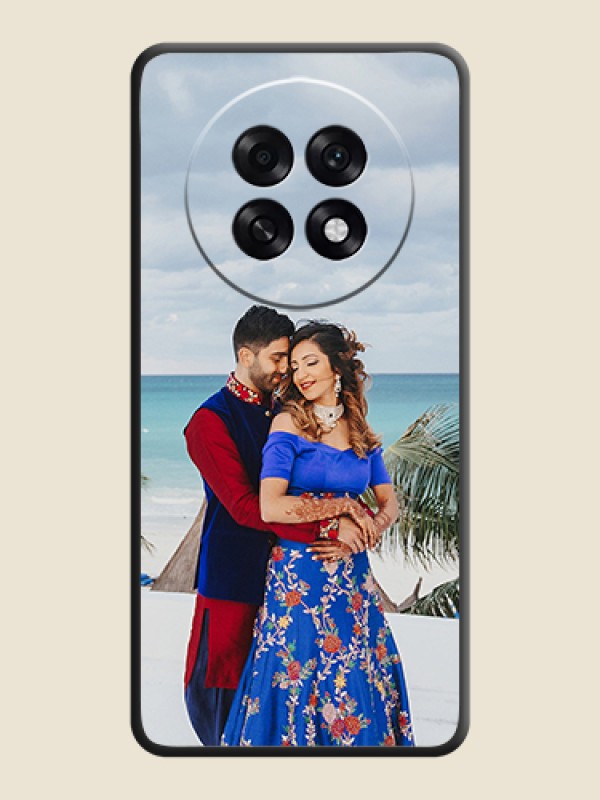 Custom Full Single Pic Upload On Space Black Custom Soft Matte Mobile Back Cover - Oppo F31 Pro Plus 5G