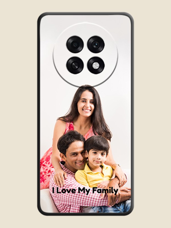 Custom Full Single Pic Upload With Text On Space Black Custom Soft Matte Mobile Back Cover - Oppo F31 Pro Plus 5G