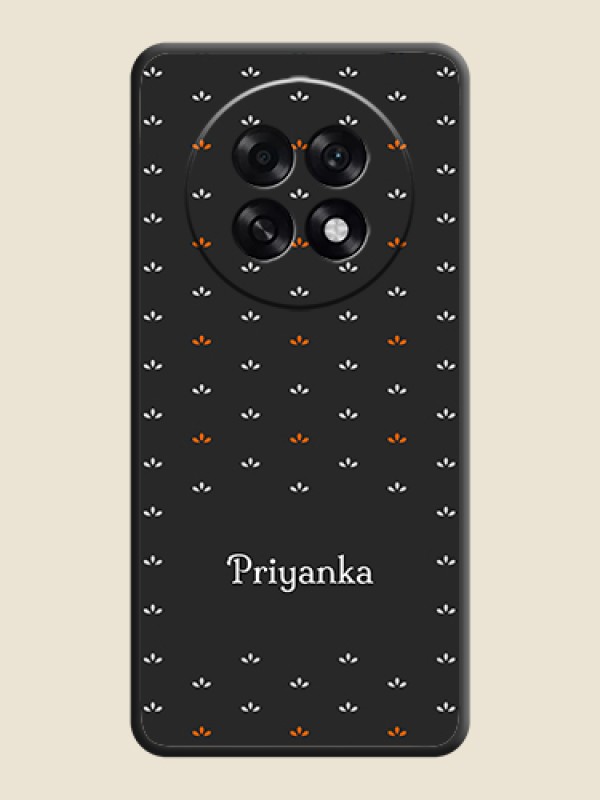 Custom Simple Pattern With Custom Text On Space Black Custom Soft Matte Mobile Back Cover - Oppo F31 Pro Plus 5G