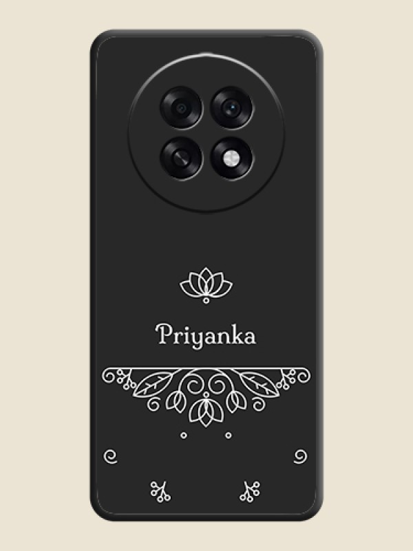 Custom Lotus Garden Custom Text On Space Black Custom Soft Matte Mobile Back Cover - Oppo F31 Pro Plus 5G