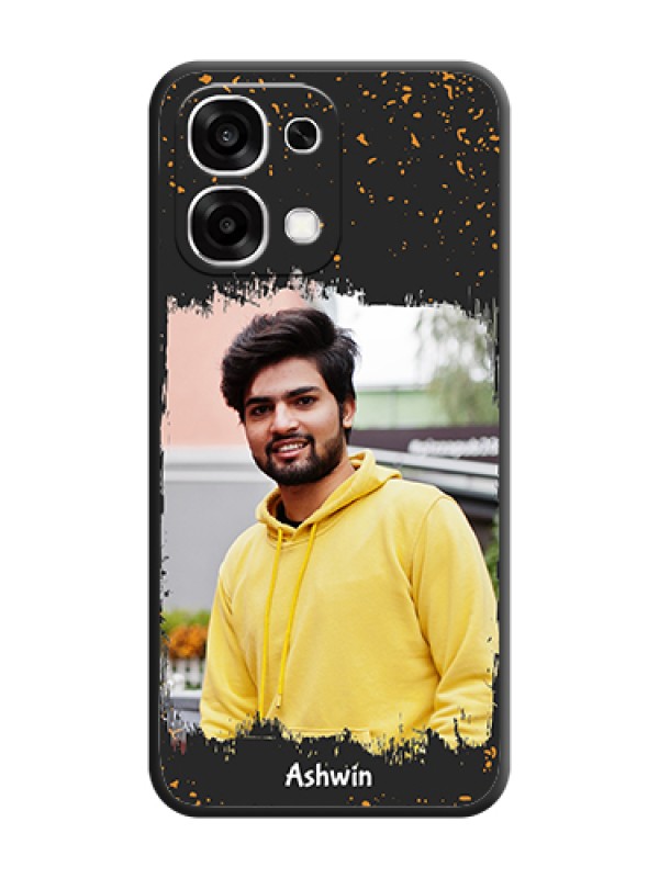 Custom Spray Free Design on Photo On Space Black Custom Soft Matte Mobile Back Cover - Oppo F33 5G