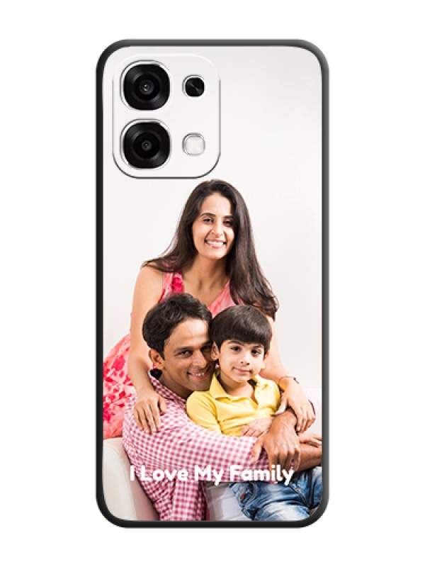 Custom Full Single Pic Upload With Text On Space Black Custom Soft Matte Mobile Back Cover - Oppo F33 5G