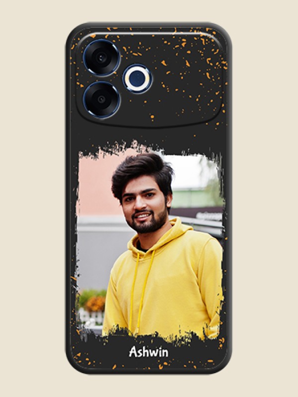 Custom Spray Free Design on Photo On Space Black Custom Soft Matte Mobile Back Cover - Oppo F33 Pro 5G