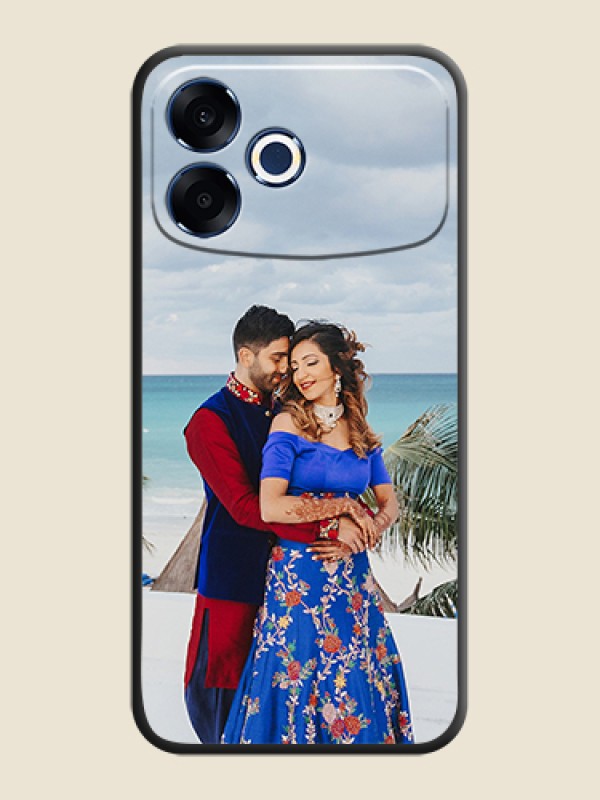Custom Full Single Pic Upload On Space Black Custom Soft Matte Mobile Back Cover - Oppo F33 Pro 5G