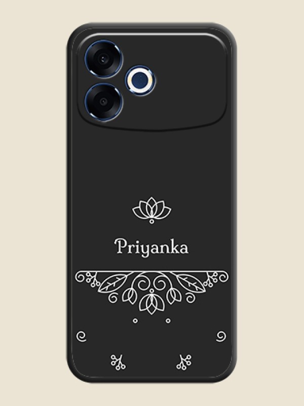 Custom Lotus Garden Custom Text On Space Black Custom Soft Matte Mobile Back Cover - Oppo F33 Pro 5G