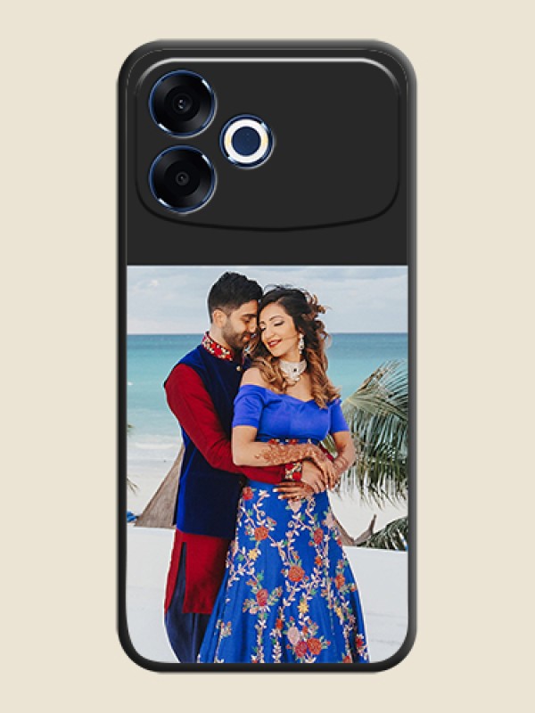 Custom Image Upload With Space Black Color On Custom Soft Matte Mobile Back Cover - Oppo F33 Pro 5G