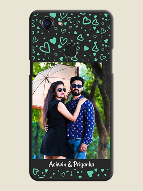 Custom Sea Green Indefinite Love Pattern on Photo on Space Black Soft Matte Mobile Cover - Oppo F5 Youth