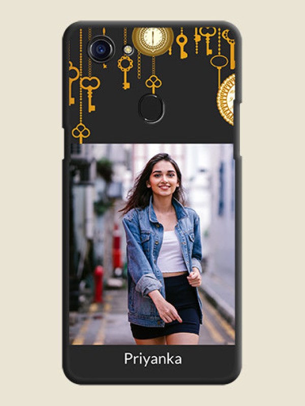 Custom Decorative Design with Text on Space Black Custom Soft Matte Back Cover - Oppo F5 Youth
