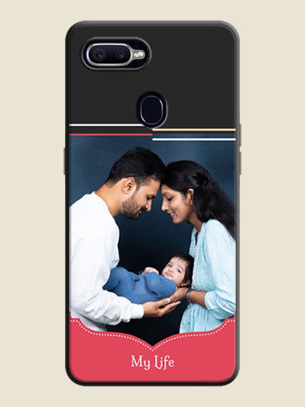 Custom Classic Plain Design with Name - Photo on Space Black Soft Matte Phone Cover - Oppo F9 Pro