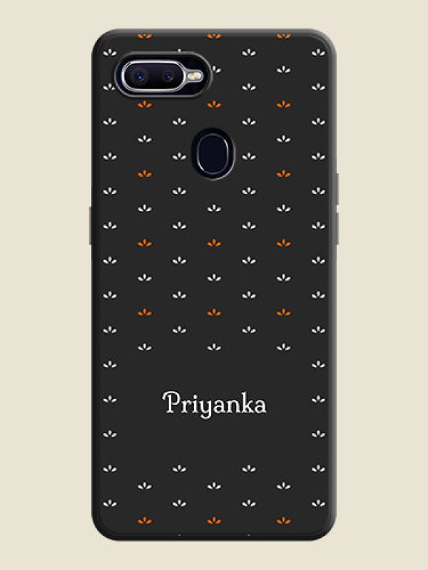 Custom Simple Pattern With Custom Text On Space Black Personalized Soft Matte Phone Covers -Oppo F9