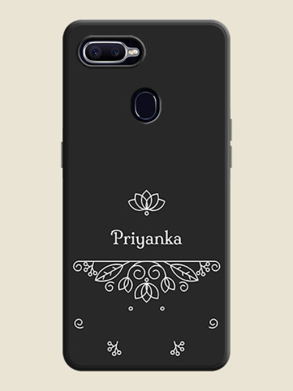Custom Lotus Garden Custom Text On Space Black Personalized Soft Matte Phone Covers -Oppo F9
