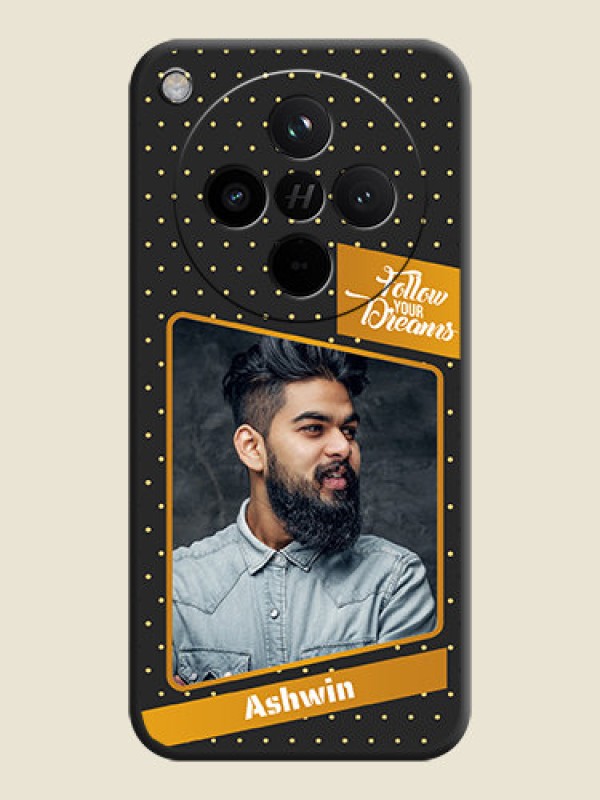 Custom Follow Your Dreams with White Dots On Space Black Custom Soft Matte Mobile Back Cover - Oppo Find X8 5G