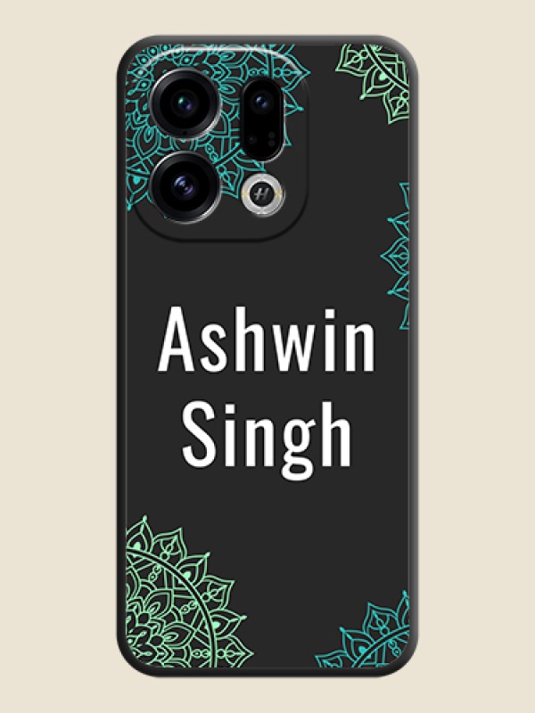 Custom Your Name with Floral Design On Space Black Custom Soft Matte Mobile Back Cover - Oppo Find X9 5G