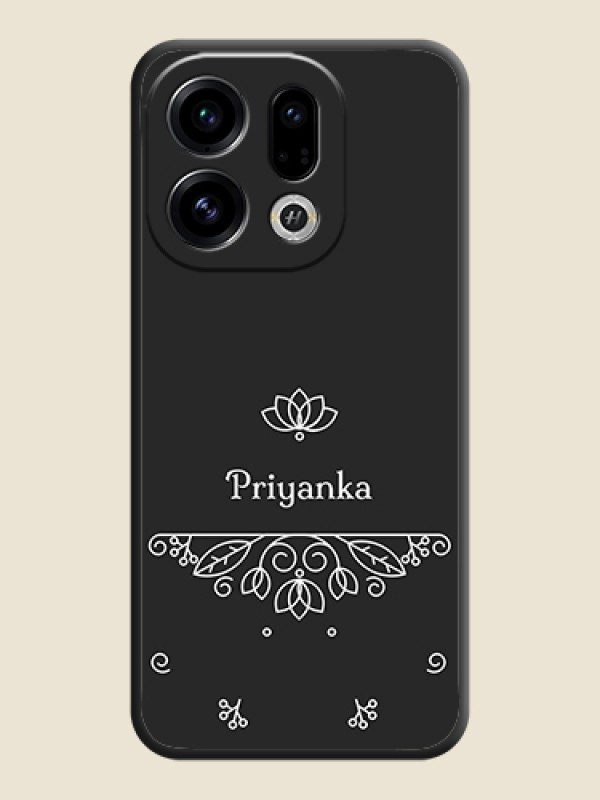 Custom Lotus Garden Custom Text On Space Black Custom Soft Matte Mobile Back Cover - Oppo Find X9 5G
