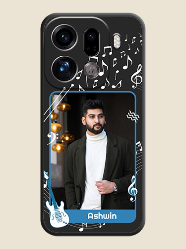 Custom Musical Theme Design with Text on Photo On Space Black Custom Soft Matte Mobile Back Cover - Oppo Find X9 Pro 5G