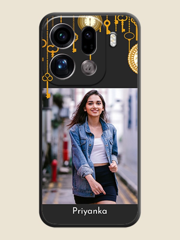 Custom Decorative Design with Text On Space Black Custom Soft Matte Mobile Back Cover - Oppo Find X9 Pro 5G