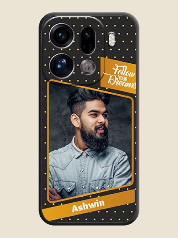 Custom Follow Your Dreams with White Dots On Space Black Custom Soft Matte Mobile Back Cover - Oppo Find X9 Pro 5G