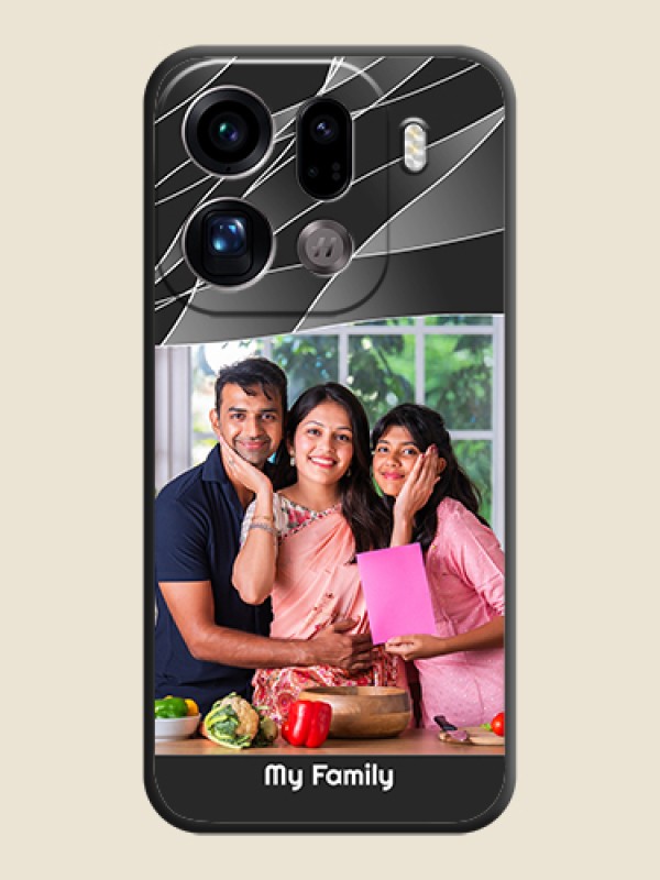 Custom Mixed Wave Lines on Photo On Space Black Custom Soft Matte Mobile Back Cover - Oppo Find X9 Pro 5G