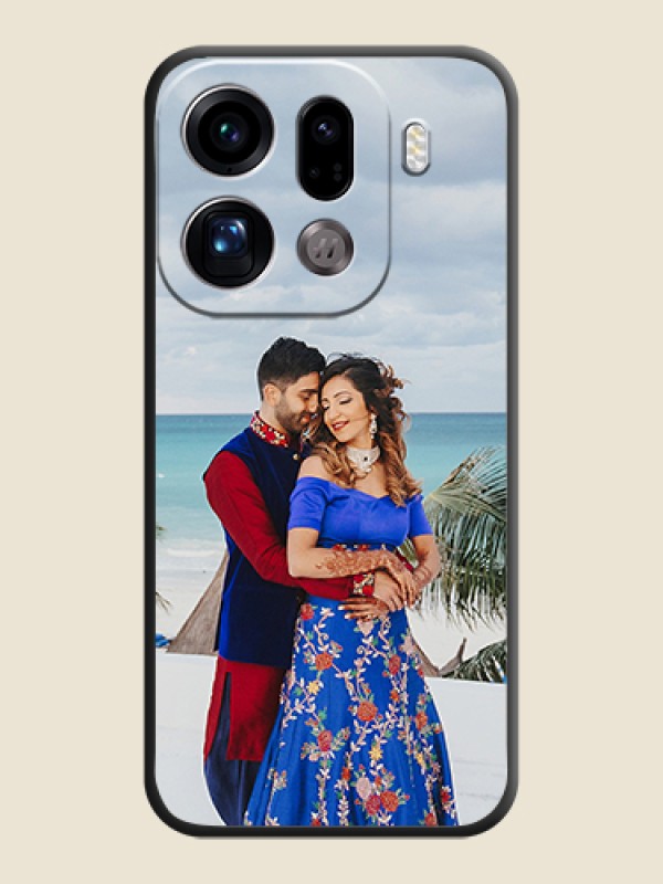 Custom Full Single Pic Upload On Space Black Custom Soft Matte Mobile Back Cover - Oppo Find X9 Pro 5G