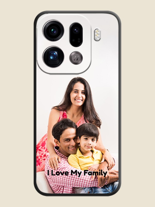 Custom Full Single Pic Upload With Text On Space Black Custom Soft Matte Mobile Back Cover - Oppo Find X9 Pro 5G