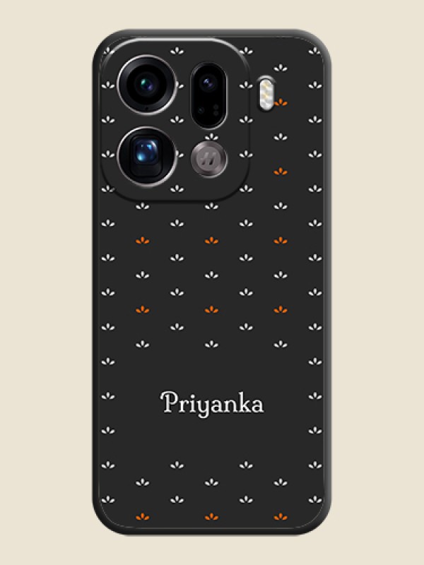 Custom Simple Pattern With Custom Text On Space Black Custom Soft Matte Mobile Back Cover - Oppo Find X9 Pro 5G