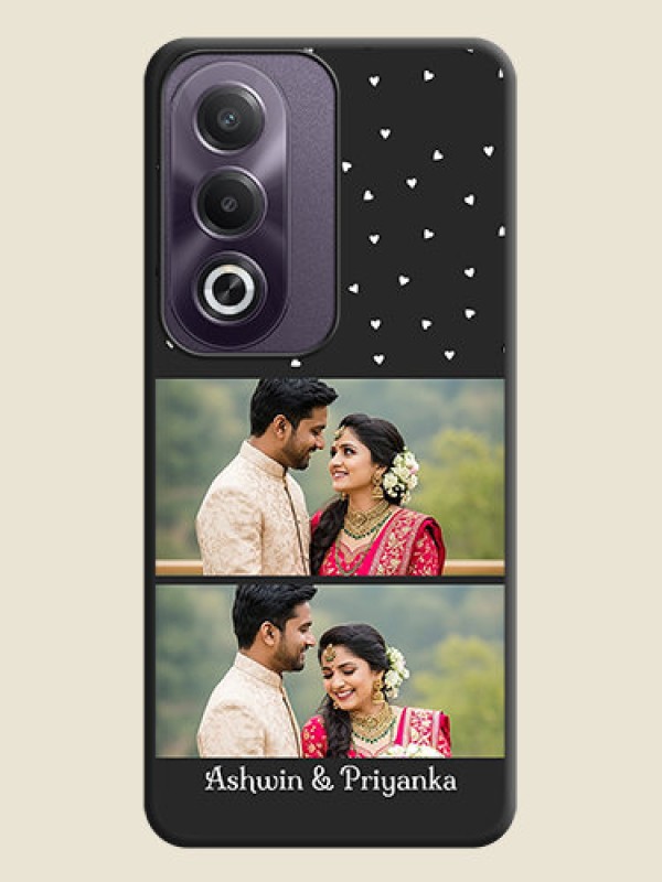 Custom Miniature Love Symbols with Name On Space Black Custom Soft Matte Mobile Back Cover - Oppo K12x 5G