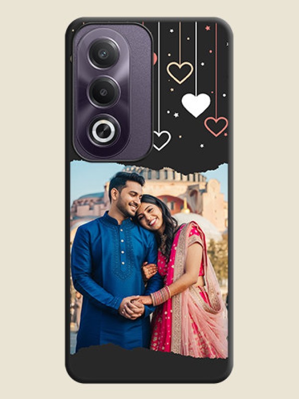 Custom Love Hangings with Splash Wave Picture On Space Black Custom Soft Matte Mobile Back Cover - Oppo K12x 5G