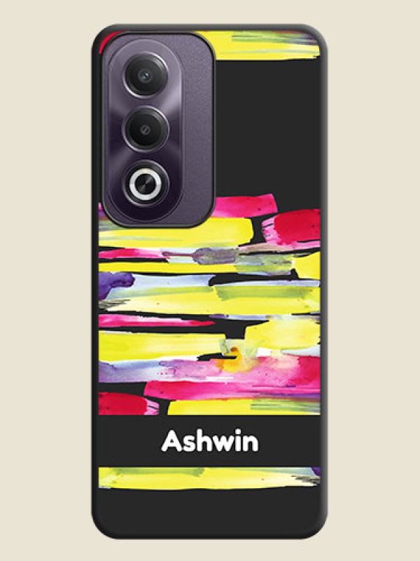 Custom Brush Coloured On Space Black Custom Soft Matte Mobile Back Cover - Oppo K12x 5G