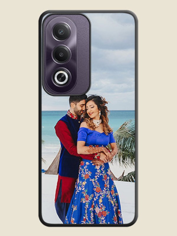 Custom Full Single Pic Upload On Space Black Custom Soft Matte Mobile Back Cover - Oppo K12x 5G