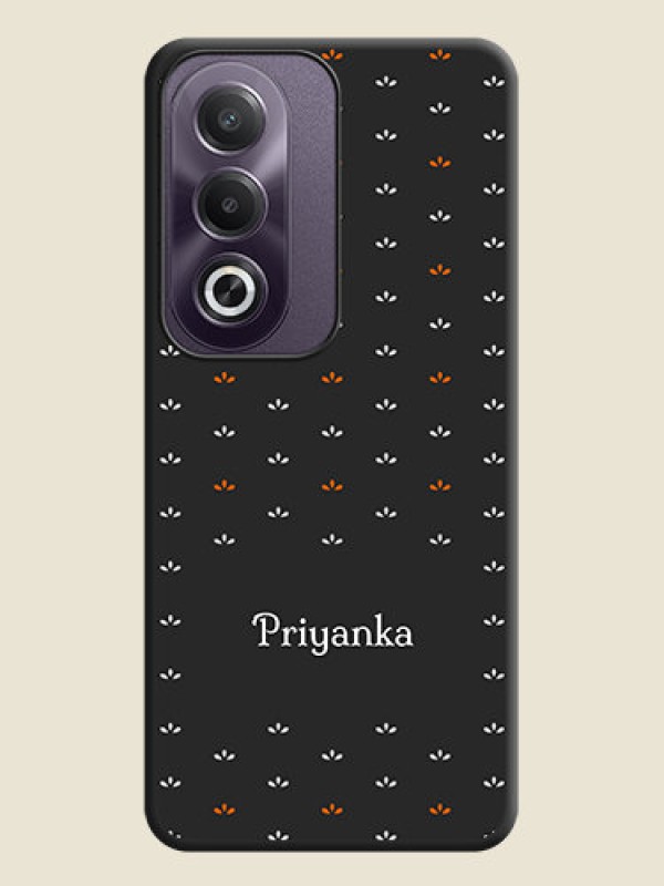 Custom Simple Pattern With Custom Text On Space Black Custom Soft Matte Mobile Back Cover - Oppo K12x 5G