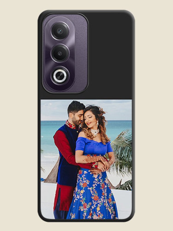 Custom Image Upload With Space Black Color On Custom Soft Matte Mobile Back Cover - Oppo K12X 5G