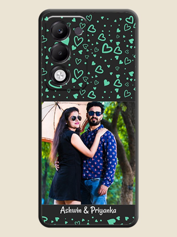 Custom Sea Green Indefinite Love Pattern on Photo On Space Black Custom Soft Matte Mobile Back Cover - Oppo k13x 5G