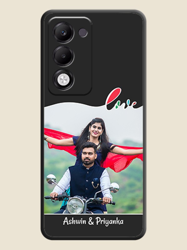 Custom Fall in Love Pattern with Picture on Photo On Space Black Custom Soft Matte Mobile Back Cover - Oppo k13x 5G