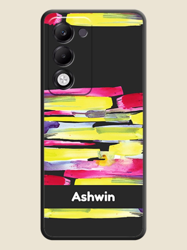 Custom Brush Coloured On Space Black Custom Soft Matte Mobile Back Cover - Oppo k13x 5G