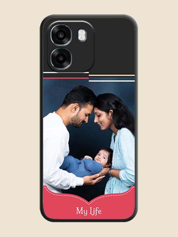 Custom Classic Plain Design with Name On Space Black Custom Soft Matte Mobile Back Cover - Oppo K14 5G