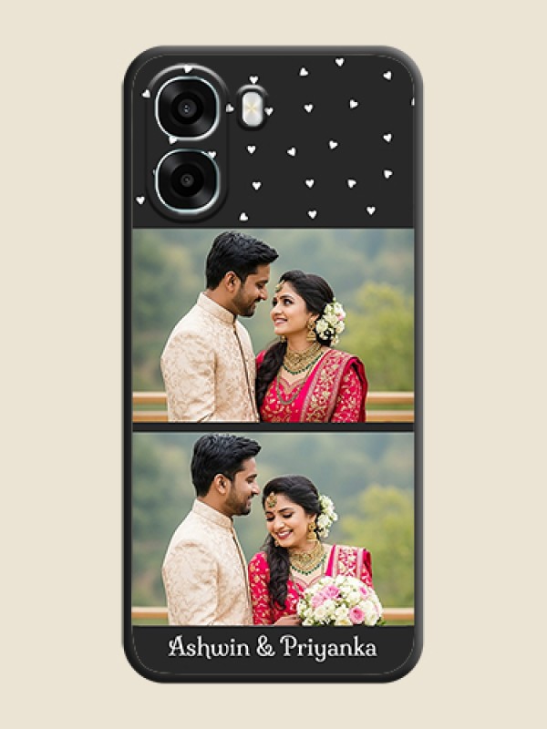 Custom Miniature Love Symbols with Name On Space Black Custom Soft Matte Mobile Back Cover - Oppo K14x 5G
