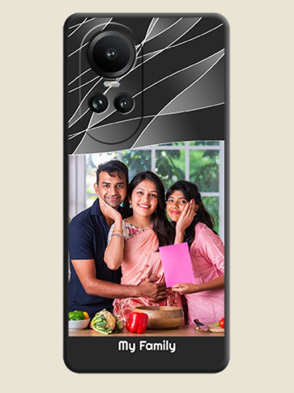 Custom Mixed Wave Lines - Photo on Space Black Soft Matte Mobile Cover - Reno 10 Pro 5G